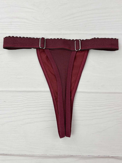Tanga contorno graduable algodon vino
