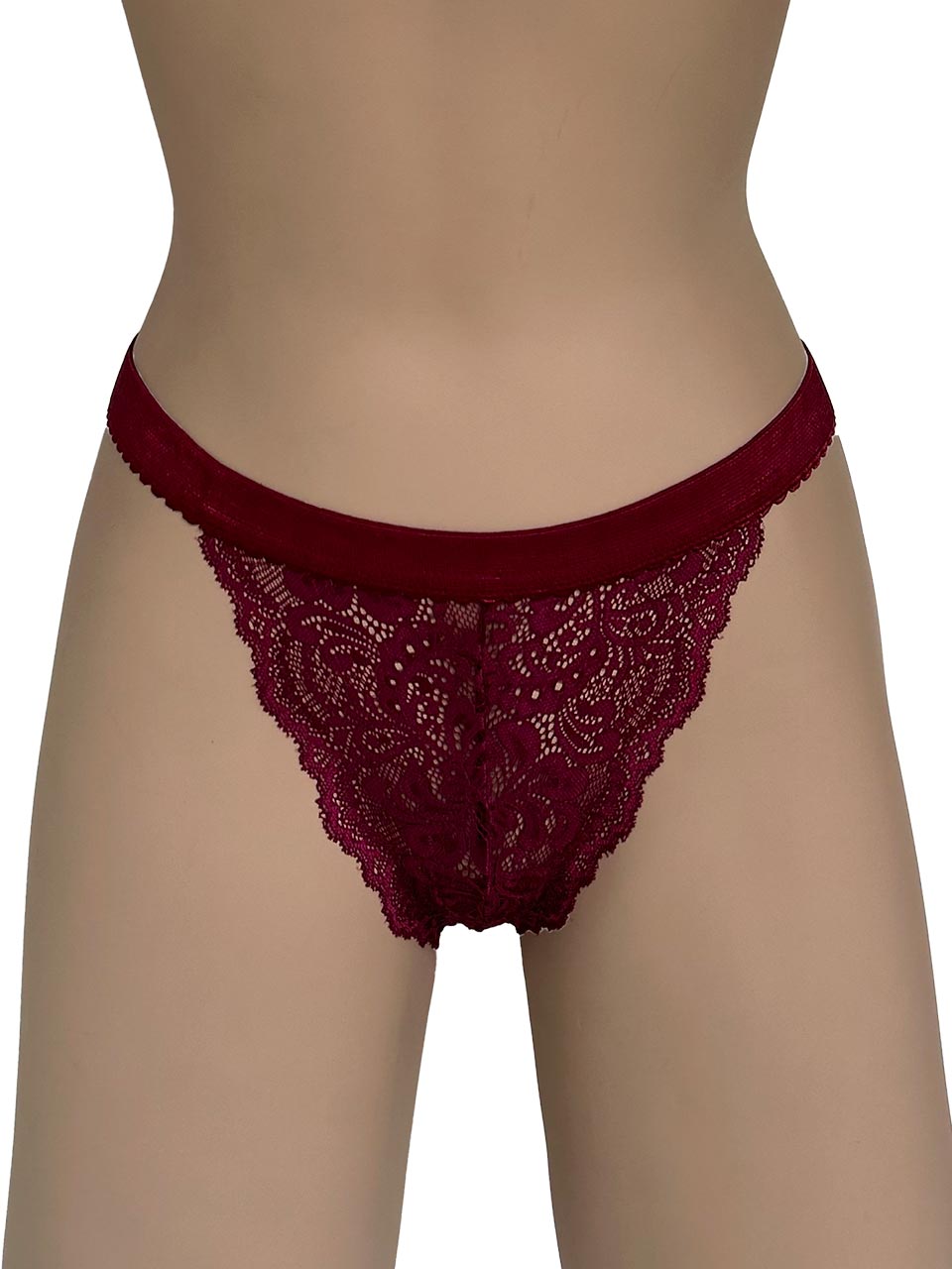 Tanga contorno vino mariposa
