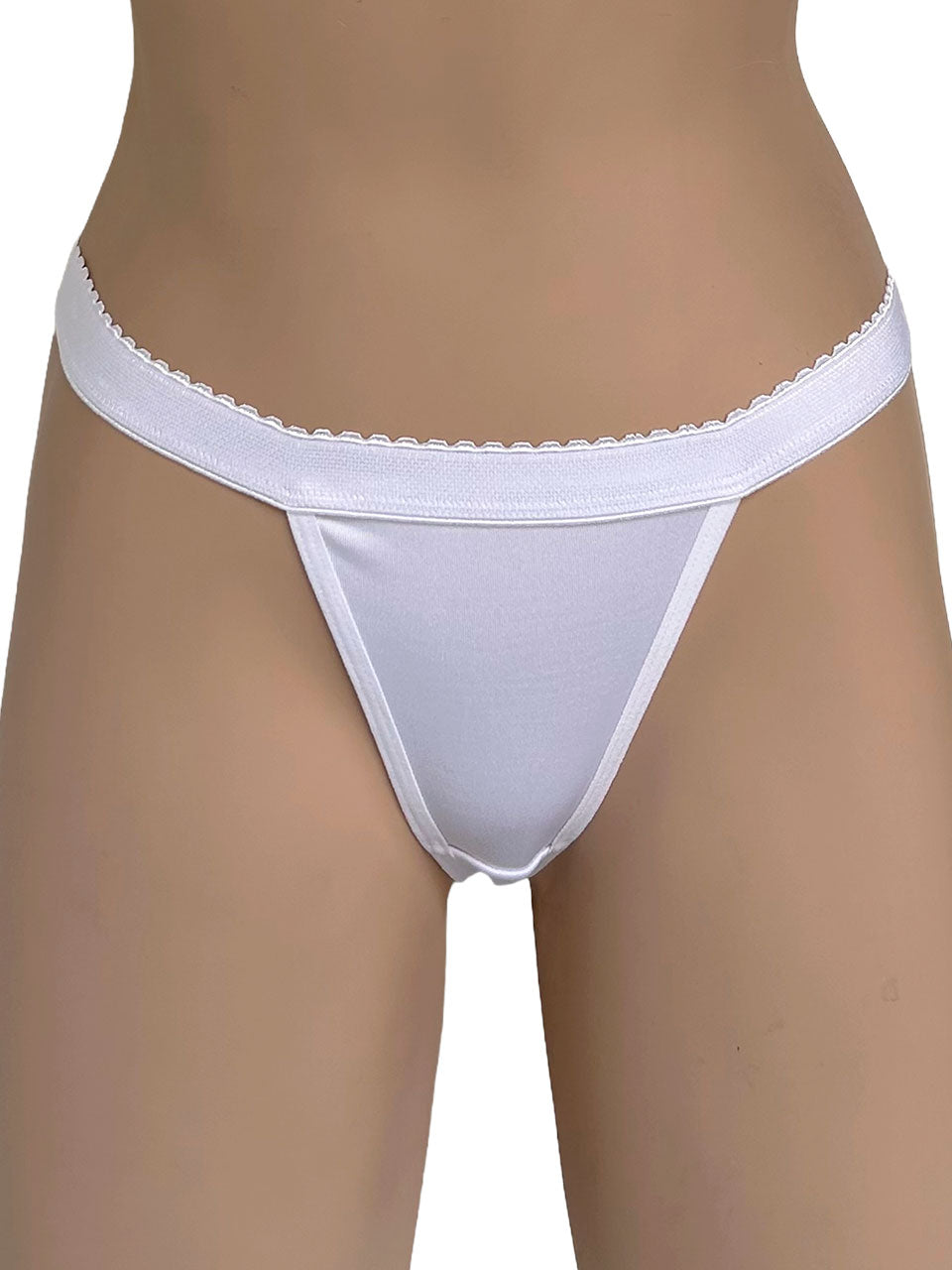Tanga contorno polilicra blanca