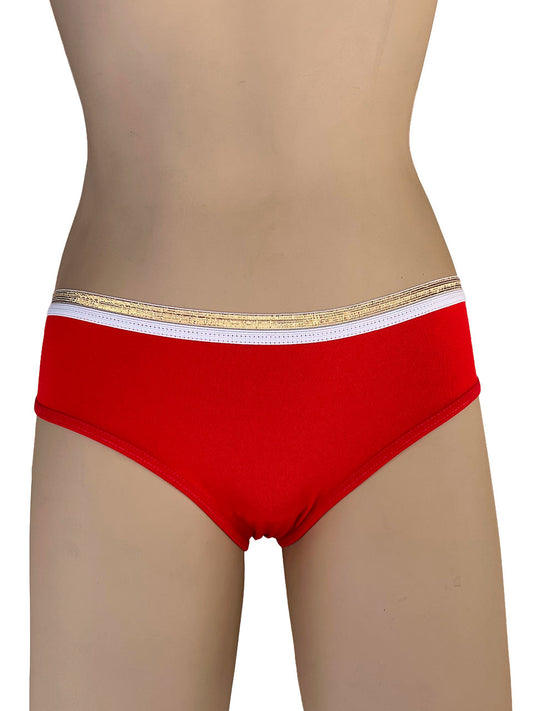 Tanga corazon luxes roja