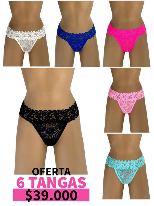LLEVA 6 TANGA FRANJA HILO - 35%