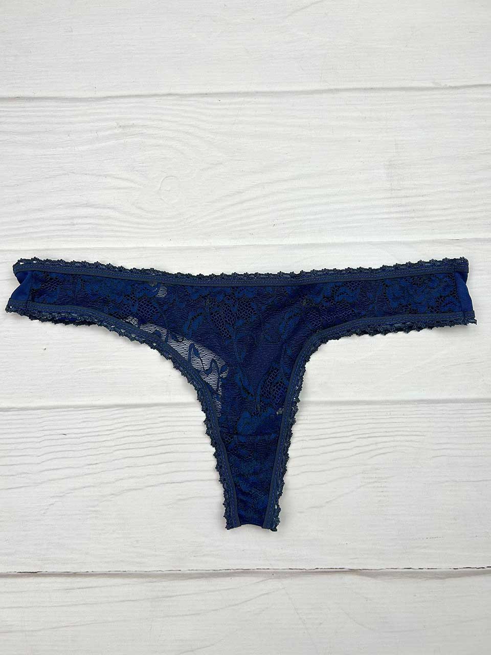 Tanga elastico bicolor azul