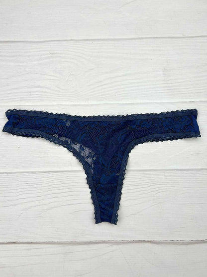 Tanga elastico bicolor azul