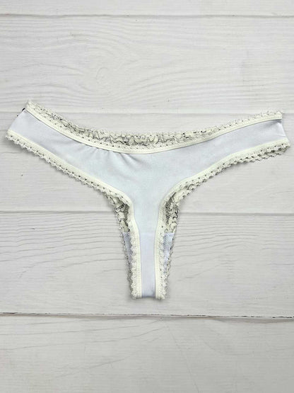 Tanga elastico bicolor marfil