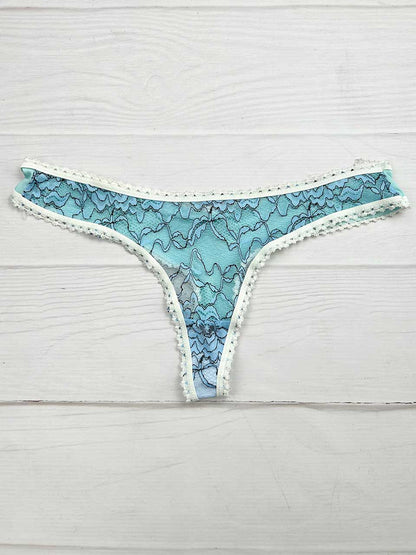 Tanga elastico bicolor cielo