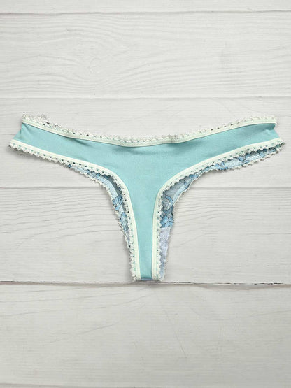 Tanga elastico bicolor cielo