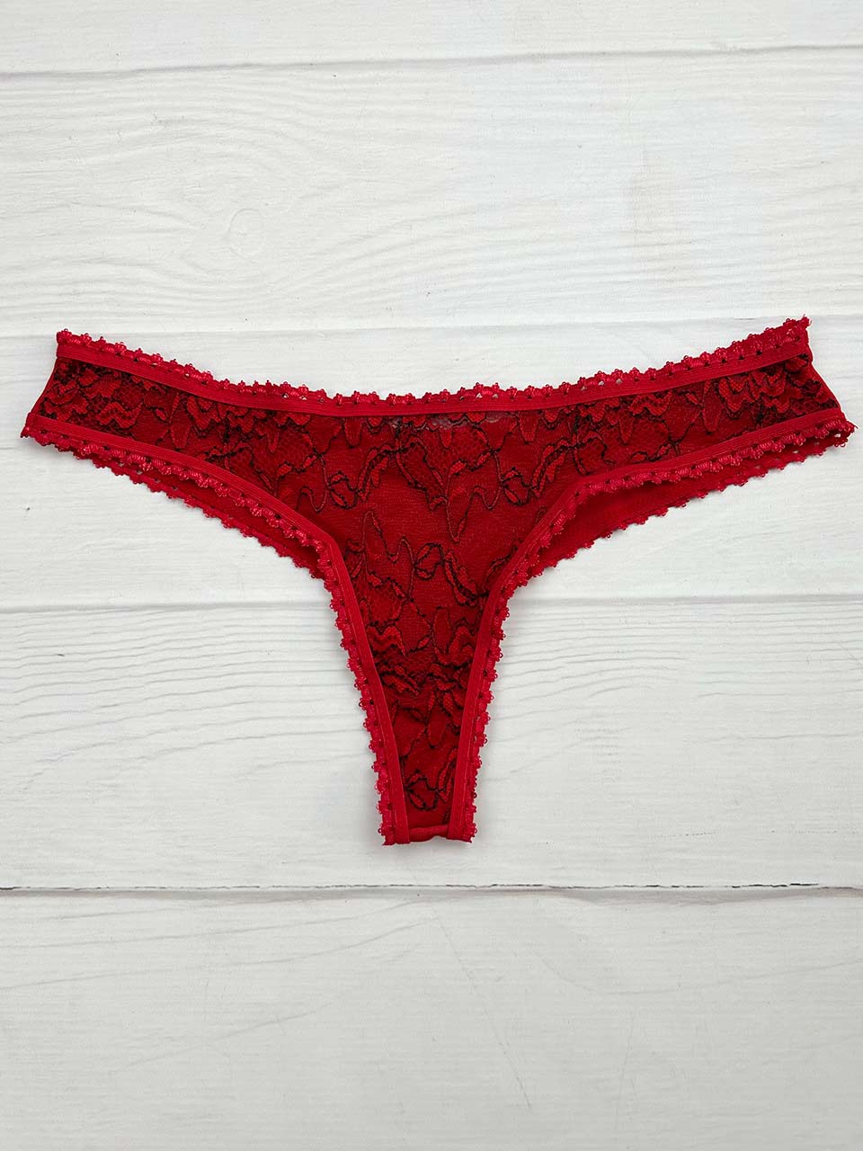 Tanga elastico bicolor roja