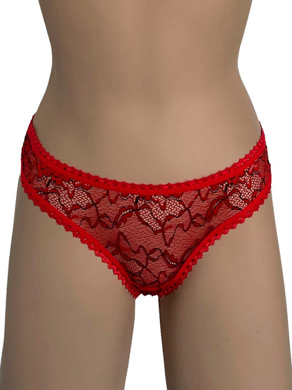 Tanga elastico bicolor roja