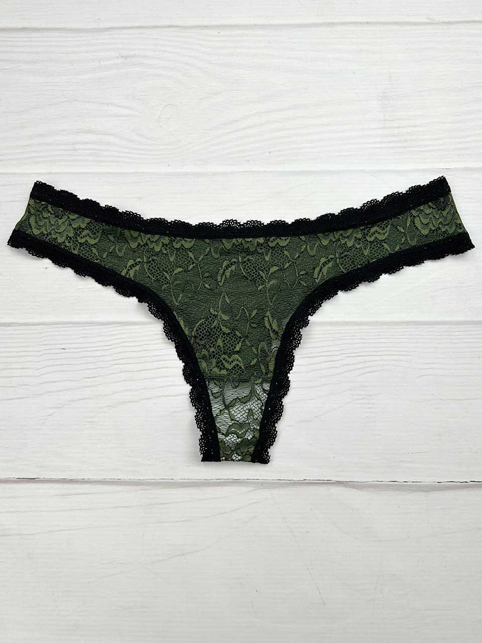 Tanga elastico bicolor verde