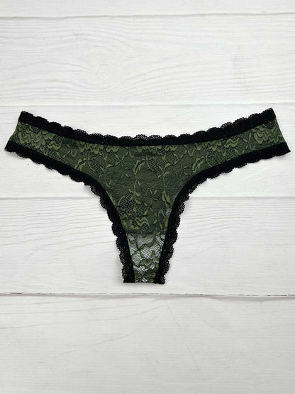 Tanga elastico bicolor verde