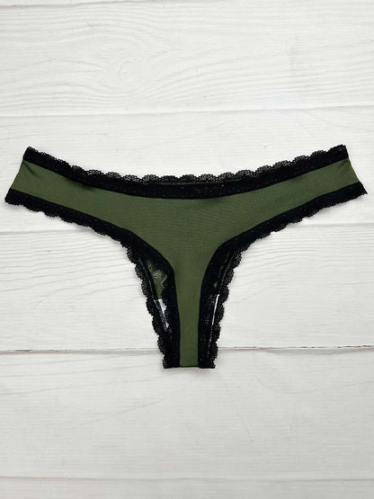 Tanga elastico bicolor verde