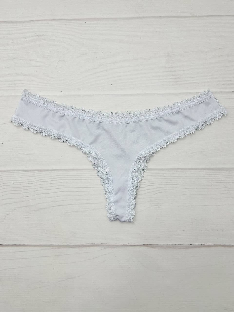 Tanga elastico blanco