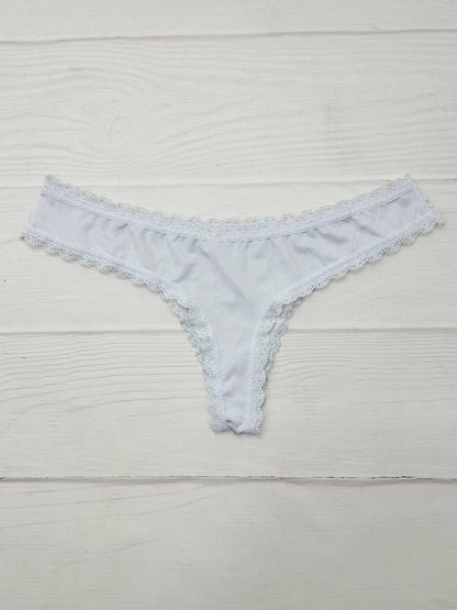 Tanga elastico blanco