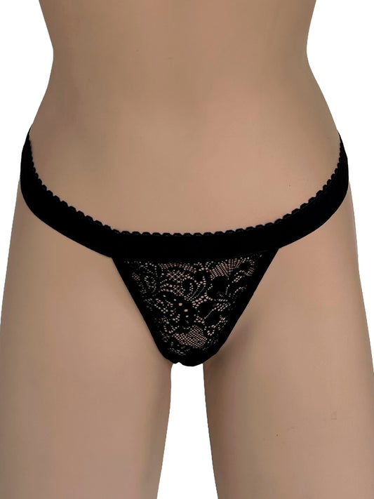 Tanga contorno negra