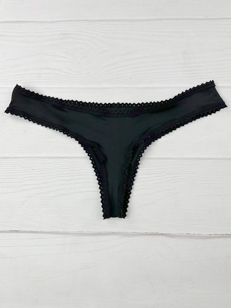 Tanga rib elastico negro