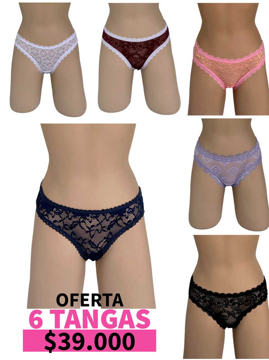 LLEVA 6 TANGA ELASTICO -35%