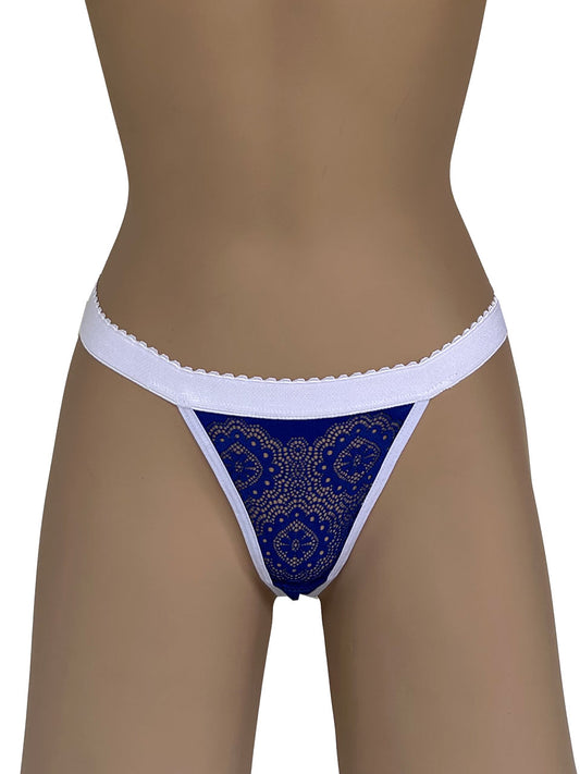 Tanga contorno electra con blanco