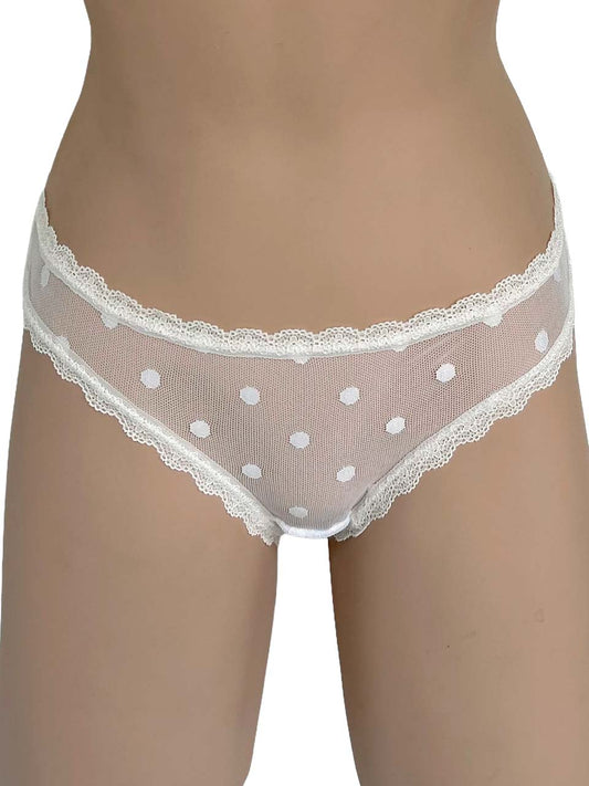 Tanga grabado blanco elastico