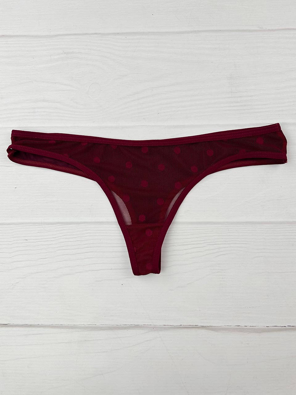 Tanga grabado vino elastica