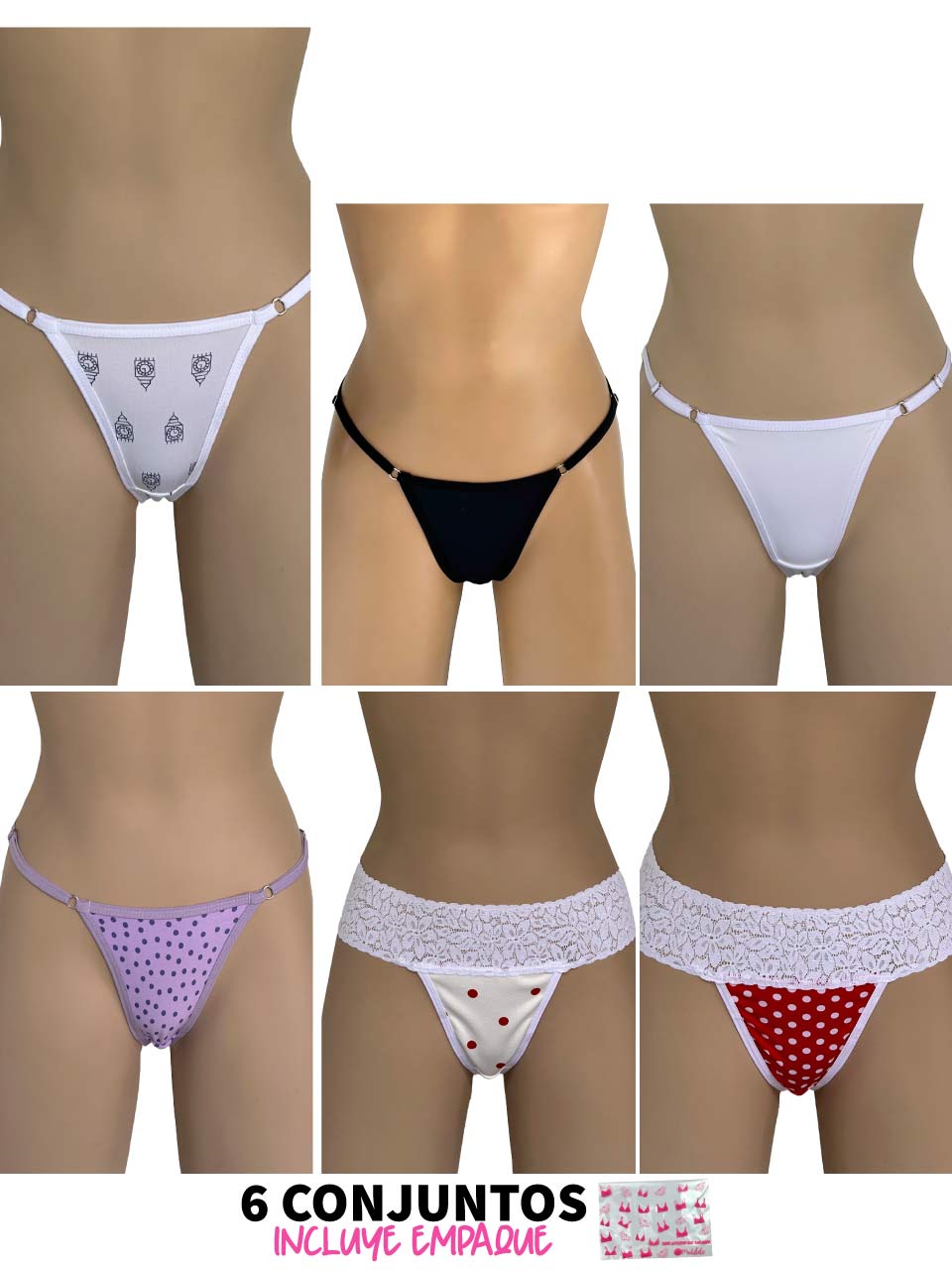 6 TANGAS GRAD INVISIBLE, LISA Y FRANJA -25%