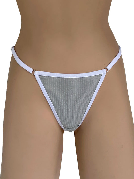 Tanga rib graduacion gris