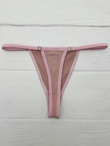 Tanga rib graduacion rosa