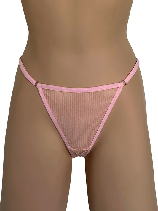 Tanga rib graduacion rosa