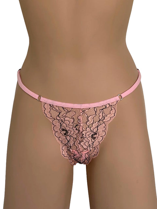 Tanga mariposa bicolor rosa