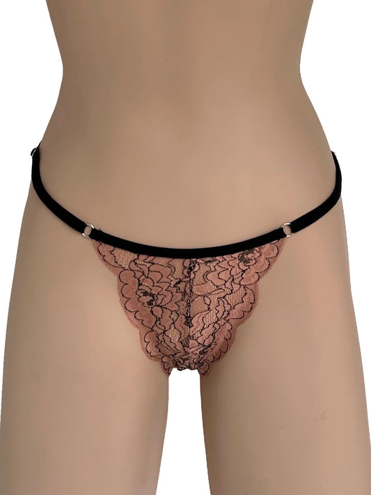 Tanga mariposa bicolor terracota