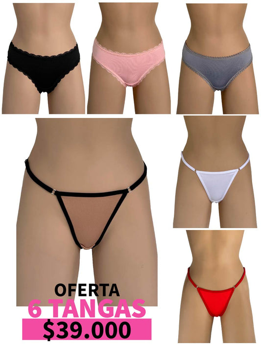 LLEVA 6 TANGA POLILICRA  Y GRADUACION - 35%