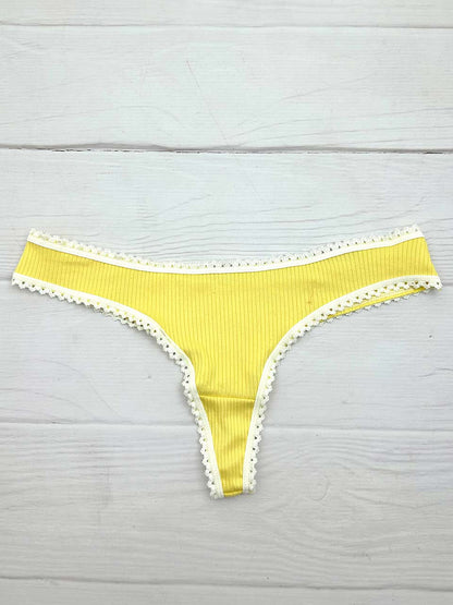 Tanga rib elastico amarilla