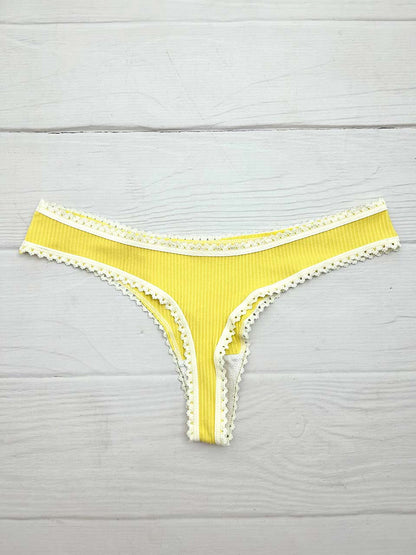 Tanga rib elastico amarilla