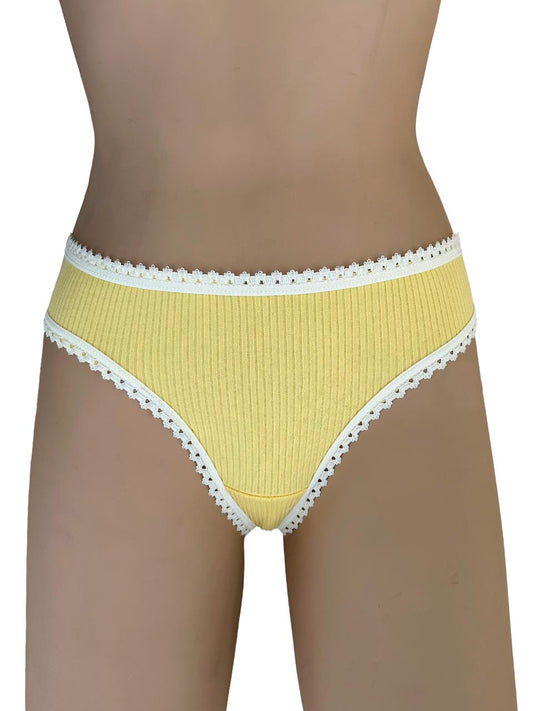 Tanga rib elastico amarilla