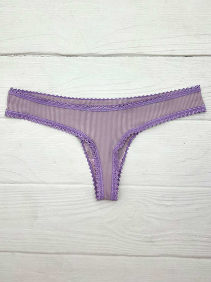 Tanga rib elastico lila