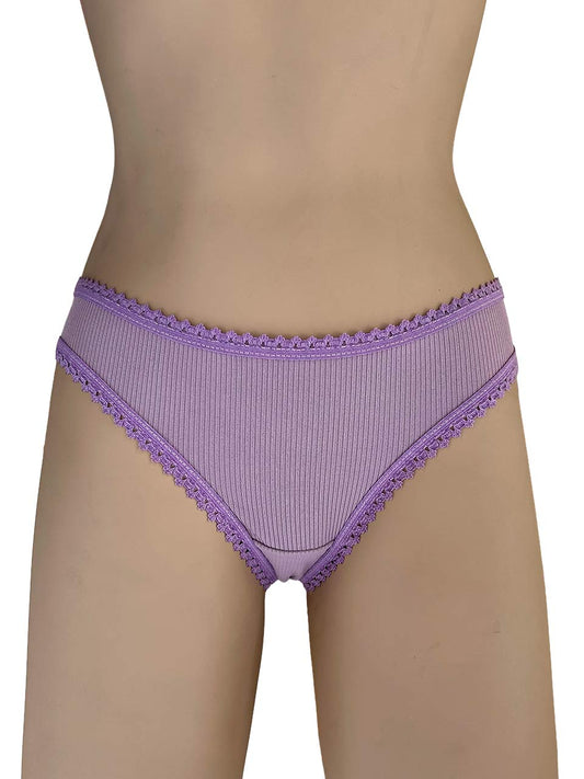 Tanga rib elastico lila