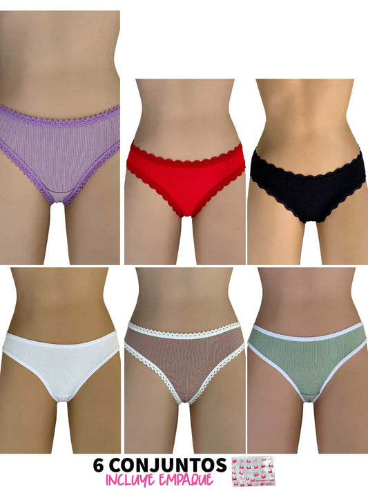 6 TANGAS RIB ELASTICO - 25%