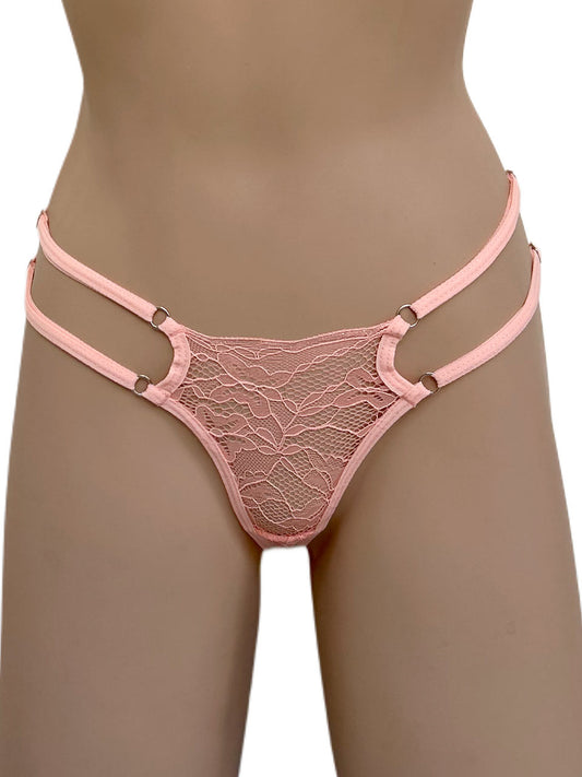 Tanga triangulo rosa