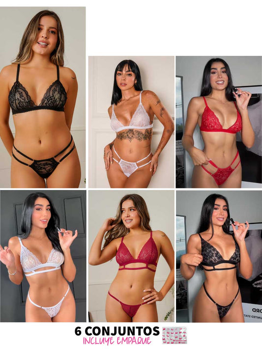 6 CONJUNTOS TRIANGULO + TIRAS -25%